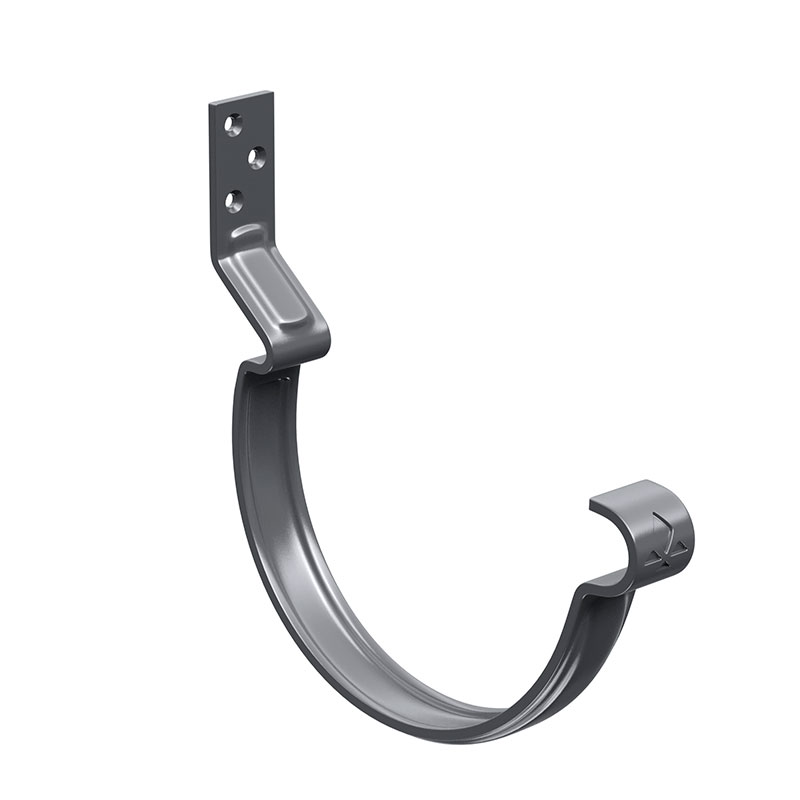 Крюк крепления желоба короткий Aquasystem (Аквасистем) PU RAL 7024 (Серый) 100/150
