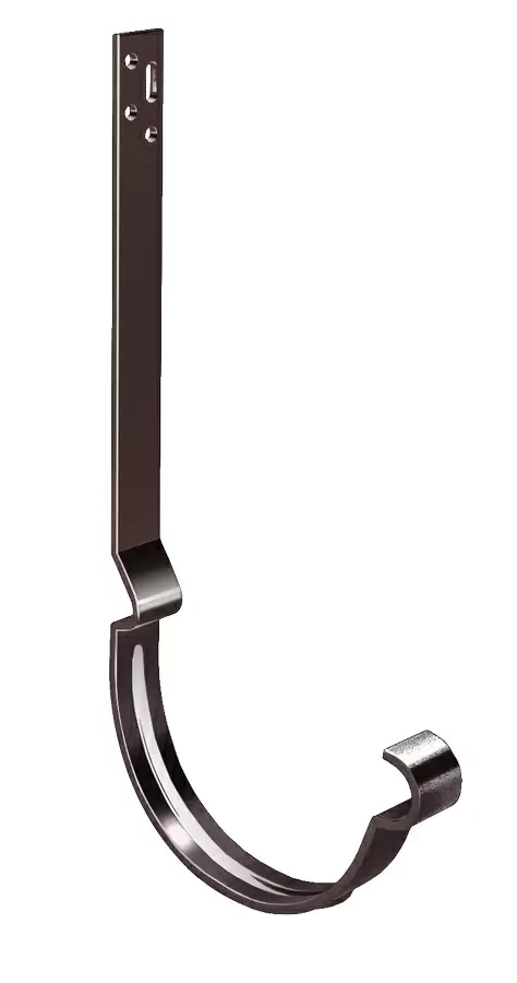 Крюк для желоба длинный (полоса) Гранд Лайн, цвет RAL 8017, 125*340 мм