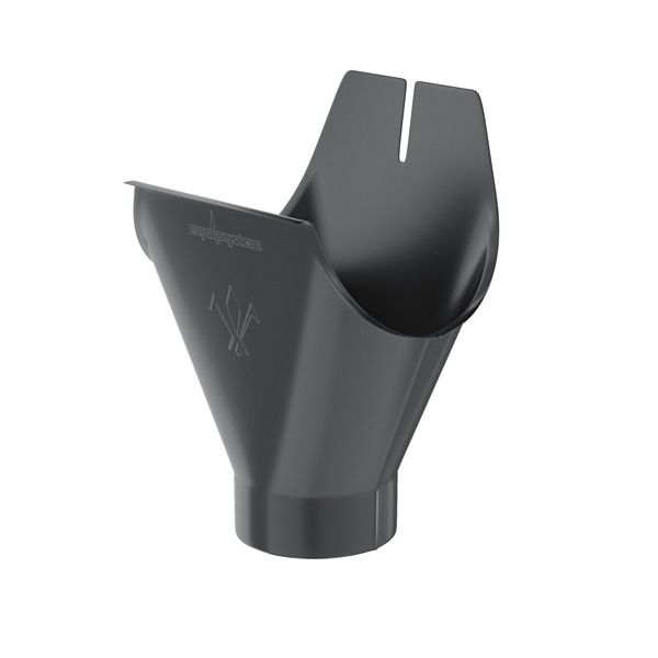 Воронка желоба Aquasystem (Аквасистем) PU RAL 7024 (Серый) 90/125