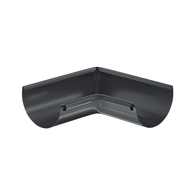 Угол желоба внутренний 90 гр.  Aquasystem (Аквасистем) PU RAL 7024 (Серый) 90/125