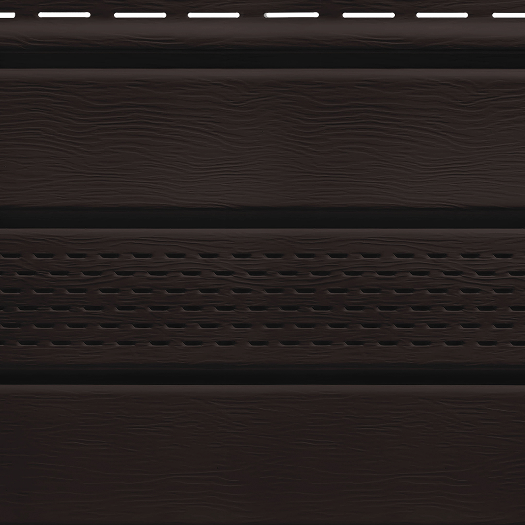 Софит FINEBER Classic Color с перфорацией одной доски Коричневый (RAL 8017) 3,0 м