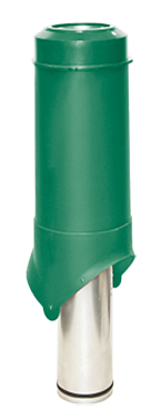 Вентвыход Krovent Pipe-VT IS труба 125is500 изолированный зелёный