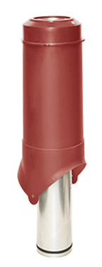 Вентвыход Krovent Pipe-VT IS труба 125is500 изолированный красный