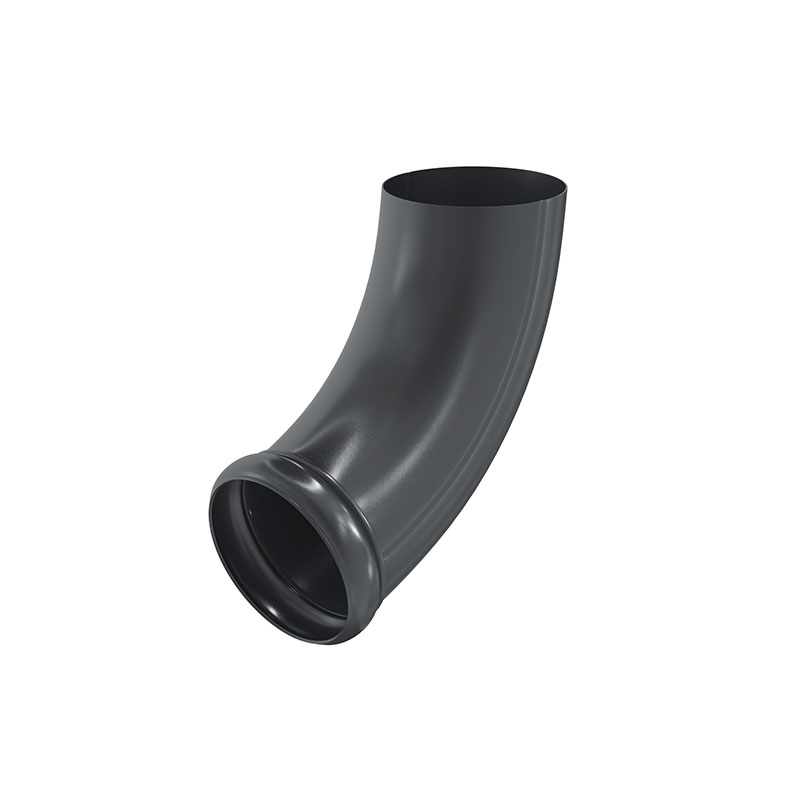Отвод трубы декорированный Aquasystem (Аквасистем) PU RAL 7024 (Серый) 90/125