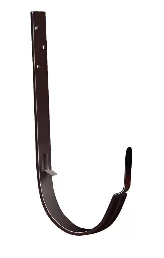 Крюк для желоба длинный Гранд Лайн 125*340 мм, цвет RAL 8017