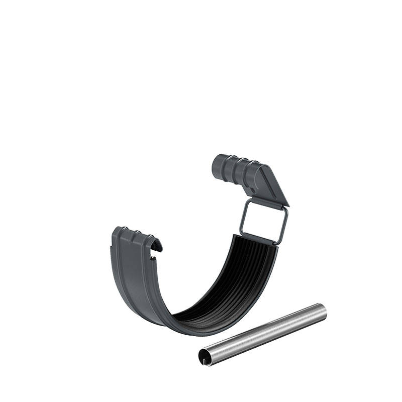 Соединитель желоба в комплекте Aquasystem (Аквасистем) PU RAL 7024 (Серый) 100/150