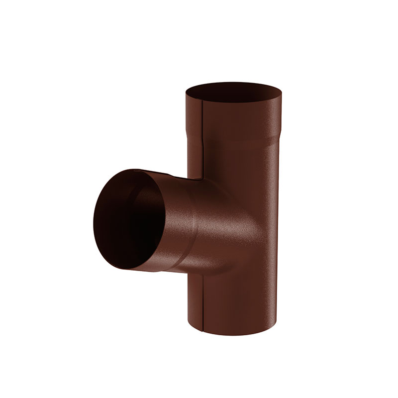 Тройник Aquasystem (Аквасистем) PU Matt RAL 8017 коричневый 90/125