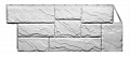 Панель фасадная FineBer Камень крупный Мелованный белый