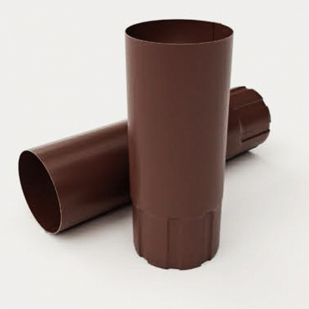 Труба соединительная 1м 125/90 водостока OSNO RAL 8017 коричневый