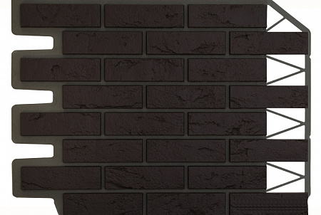Фасадная панель Баварский кирпич Темно-коричневый Fineber Дачный