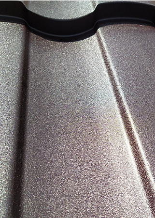 Металлочерепица 0,5 сталь  Металл Профиль Ламонтерра Valori RR 32 коричневый