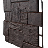 Фасадная панель FineBer Дачный Туф 3D Темно-коричневый