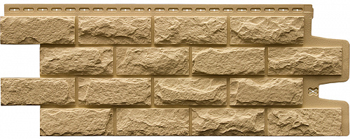 Фасадная панель Grand Line Колотый камень Песочный
