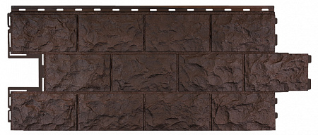 Фасадная панель FineBer Дачный Доломит Тёмно-коричневый